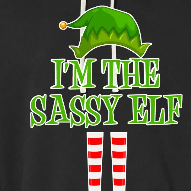 I'm The Sassy Elf Matching Family Christmas Garment-Dyed Fleece Hoodie