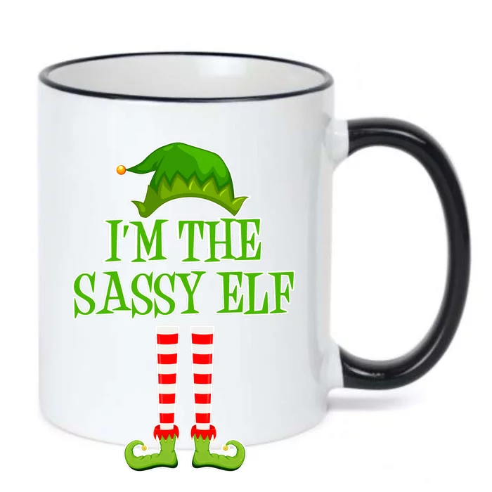 I'm The Sassy Elf Matching Family Christmas Black Color Changing Mug