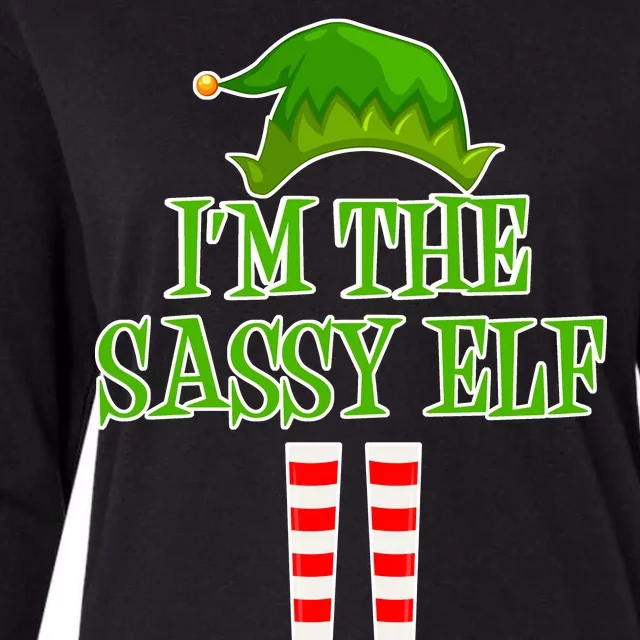 I'm The Sassy Elf Matching Family Christmas Womens Cotton Relaxed Long Sleeve T-Shirt