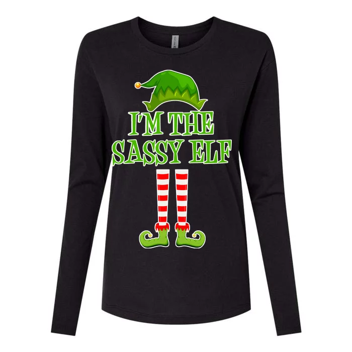 I'm The Sassy Elf Matching Family Christmas Womens Cotton Relaxed Long Sleeve T-Shirt