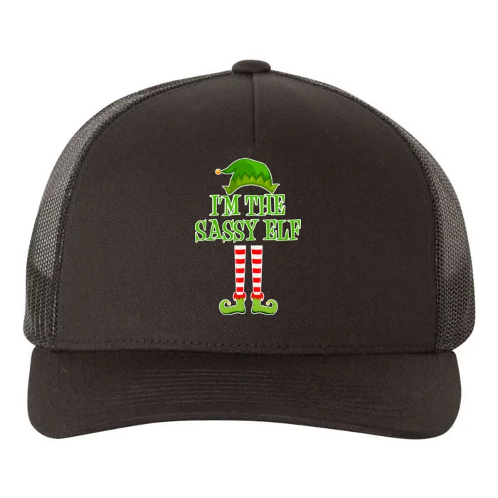 I'm The Sassy Elf Matching Family Christmas Yupoong Adult 5-Panel Trucker Hat