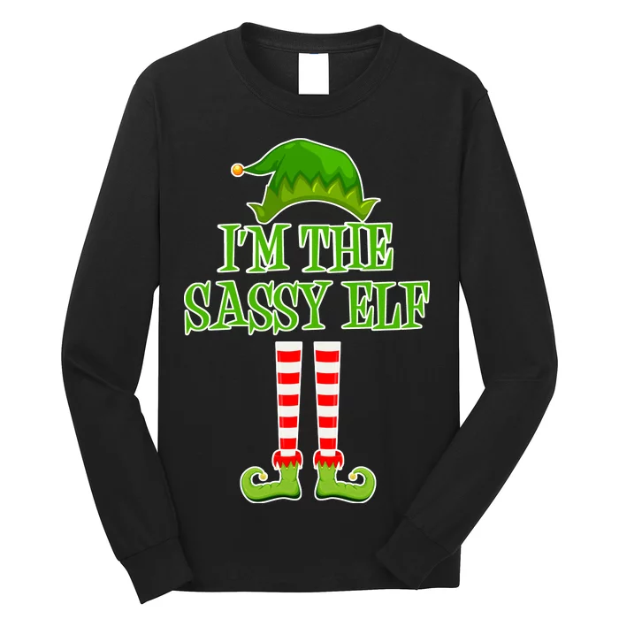 I'm The Sassy Elf Matching Family Christmas Long Sleeve Shirt