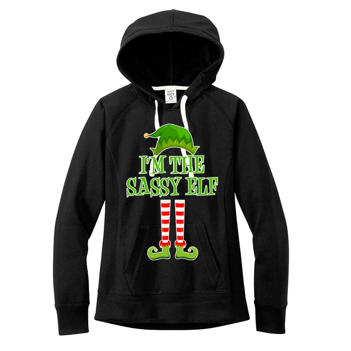 I'm The Sassy Elf Matching Family Christmas Women's Fleece Hoodie