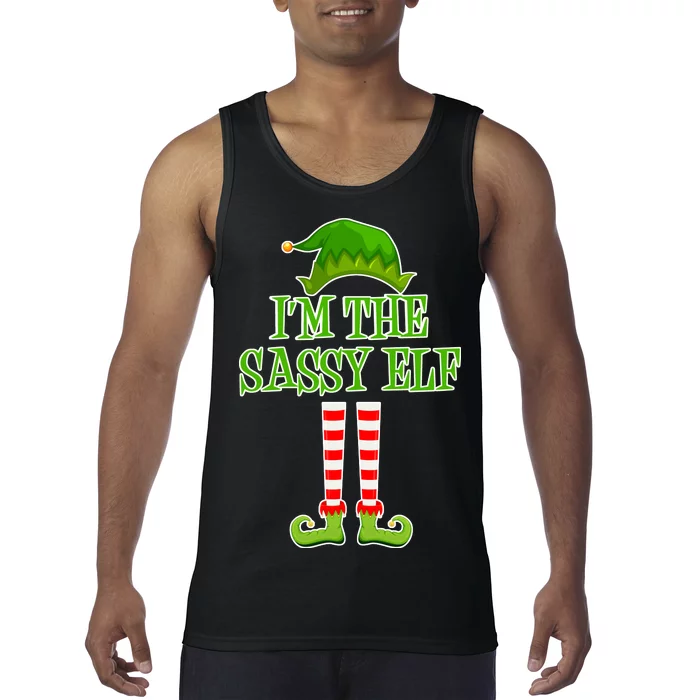 I'm The Sassy Elf Matching Family Christmas Tank Top