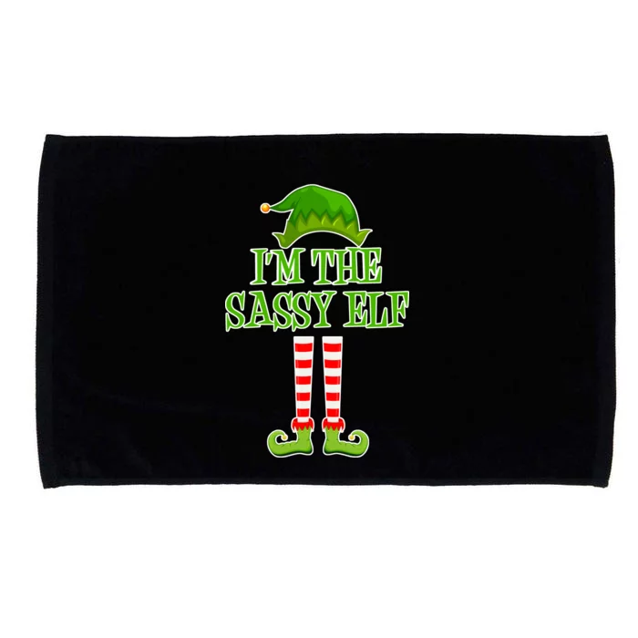 I'm The Sassy Elf Matching Family Christmas Microfiber Hand Towel