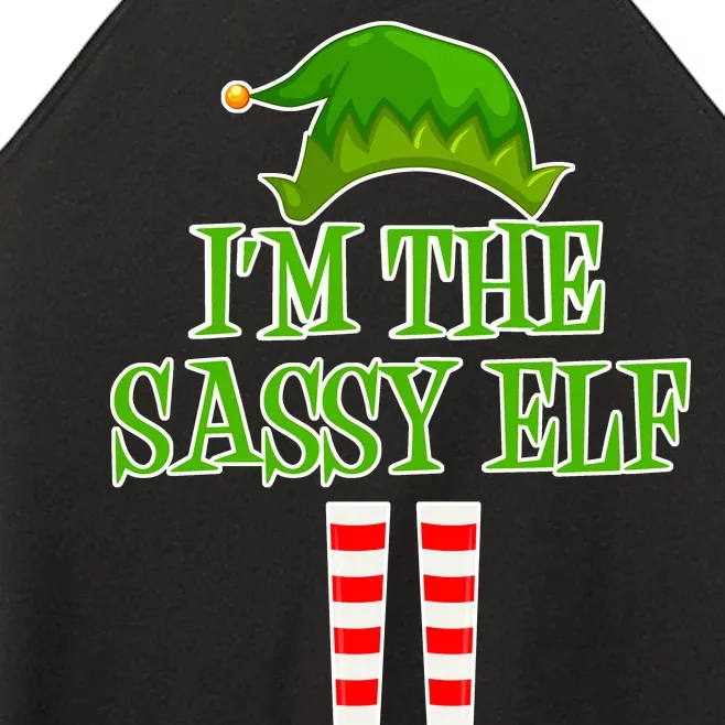 I'm The Sassy Elf Matching Family Christmas Women’s Perfect Tri Rocker Tank