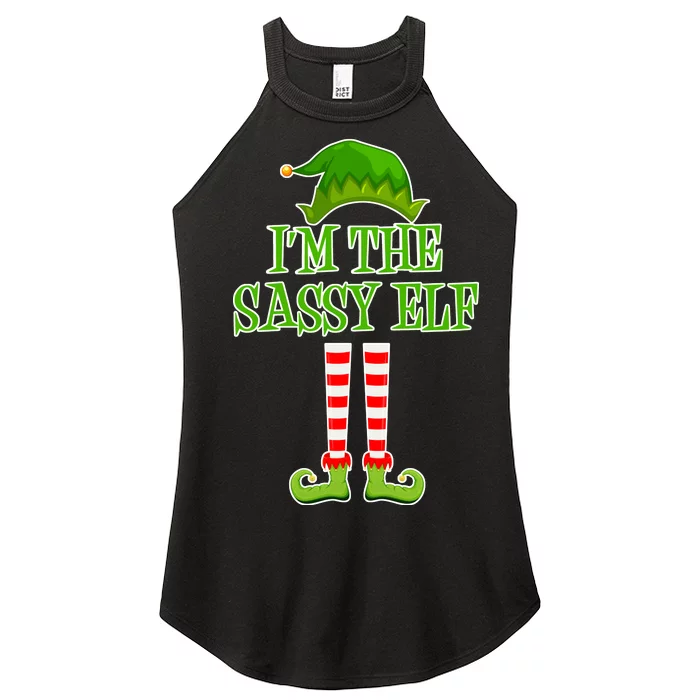 I'm The Sassy Elf Matching Family Christmas Women’s Perfect Tri Rocker Tank