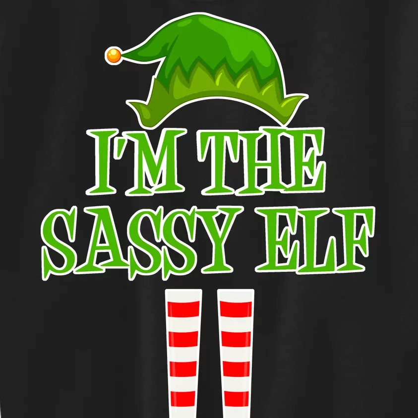 I'm The Sassy Elf Matching Family Christmas Kids Sweatshirt