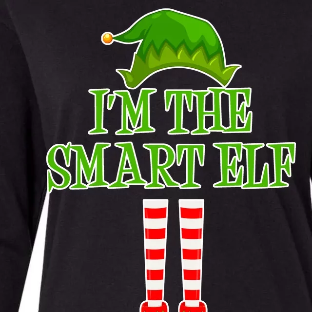 I'm The Smart Elf Matching Family Christmas Womens Cotton Relaxed Long Sleeve T-Shirt