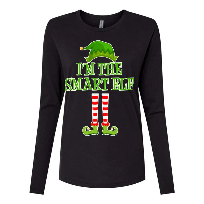 I'm The Smart Elf Matching Family Christmas Womens Cotton Relaxed Long Sleeve T-Shirt