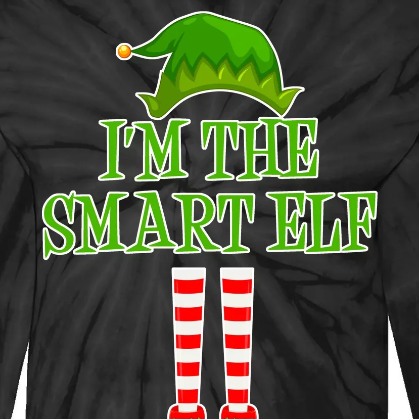 I'm The Smart Elf Matching Family Christmas Tie-Dye Long Sleeve Shirt