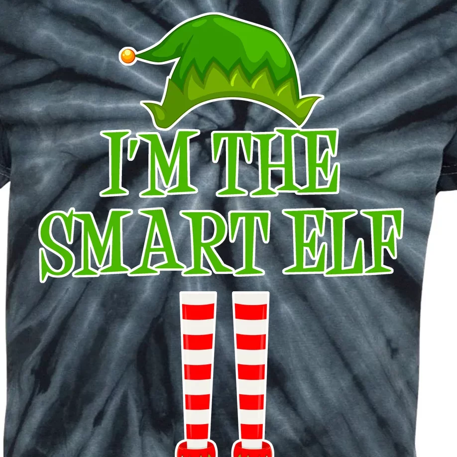 I'm The Smart Elf Matching Family Christmas Kids Tie-Dye T-Shirt