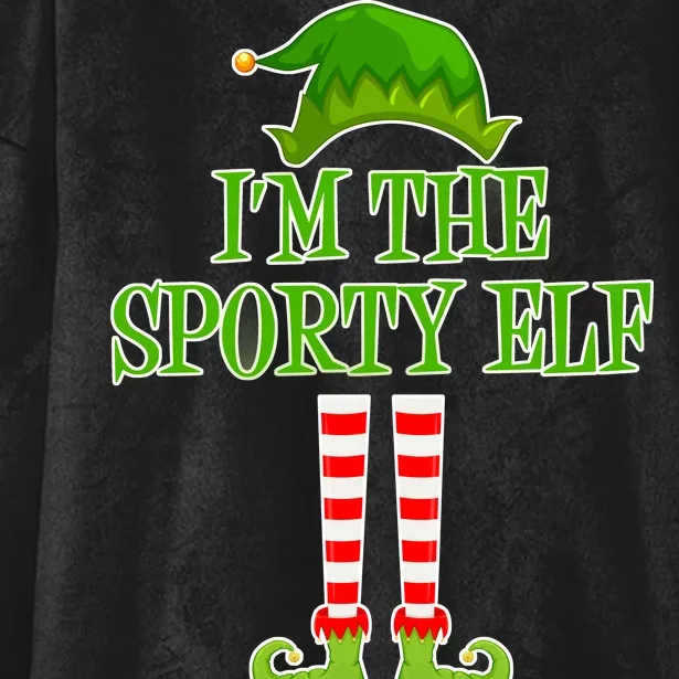 I'm The Sporty Elf Matching Family Christmas Hooded Wearable Blanket