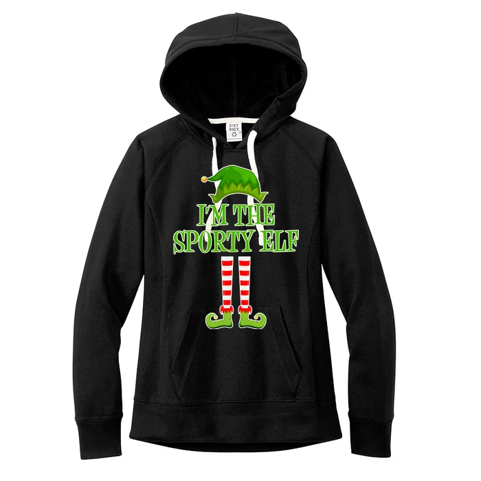 I'm The Sporty Elf Matching Family Christmas Women's Fleece Hoodie