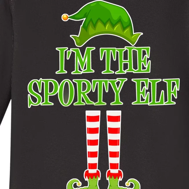 I'm The Sporty Elf Matching Family Christmas Baby Long Sleeve Bodysuit