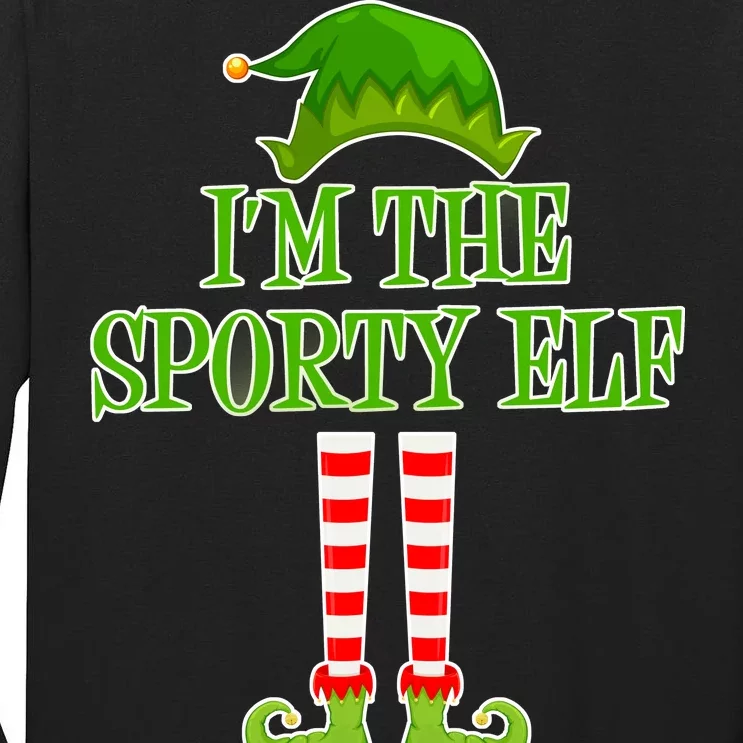 I'm The Sporty Elf Matching Family Christmas Tall Long Sleeve T-Shirt