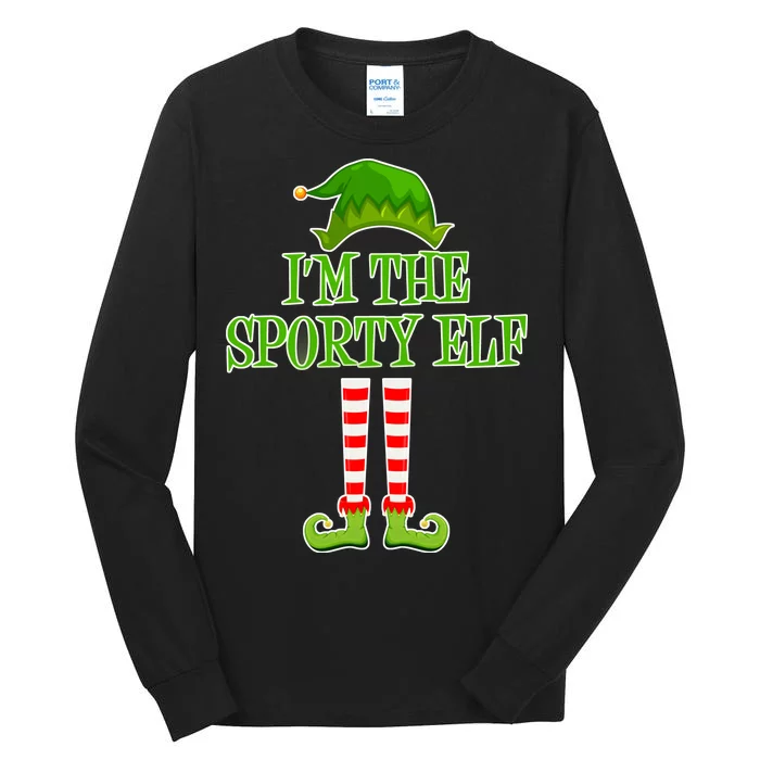 I'm The Sporty Elf Matching Family Christmas Tall Long Sleeve T-Shirt