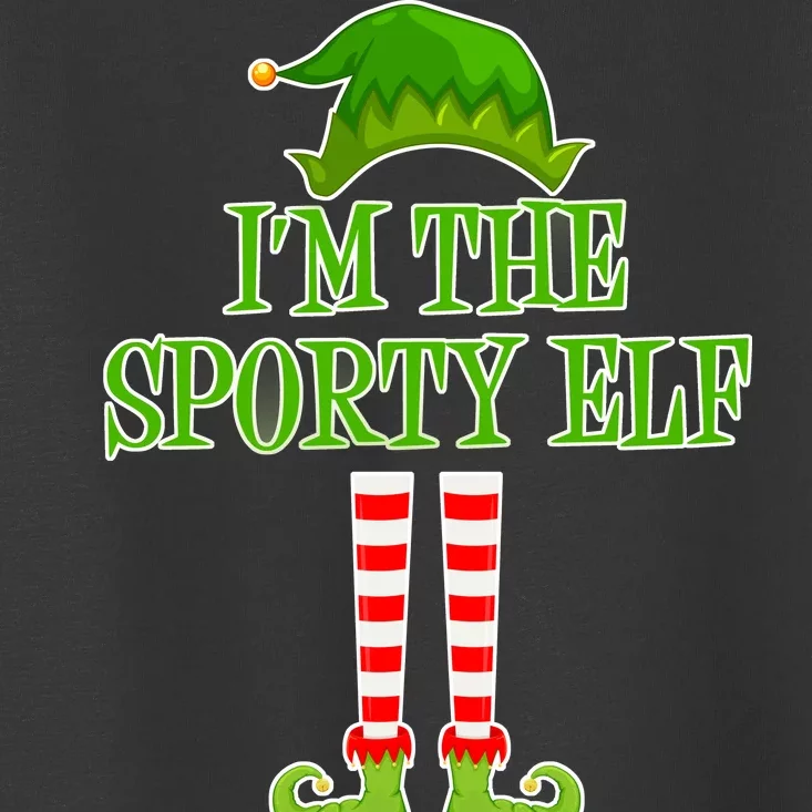 I'm The Sporty Elf Matching Family Christmas Toddler T-Shirt