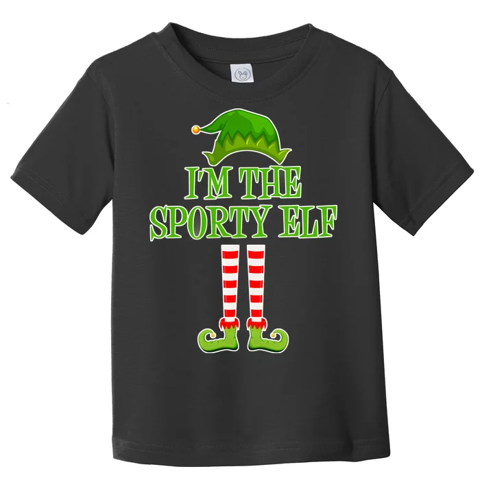 I'm The Sporty Elf Matching Family Christmas Toddler T-Shirt