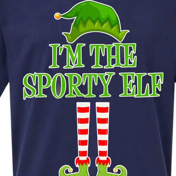 I'm The Sporty Elf Matching Family Christmas Sueded Cloud Jersey T-Shirt