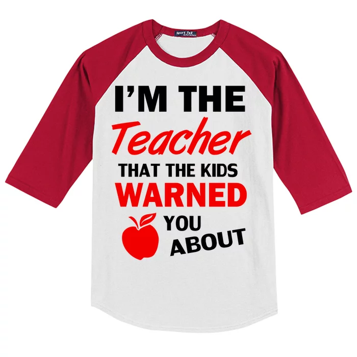 I'm The Teacher Kids Warned You About Kids Colorblock Raglan Jersey