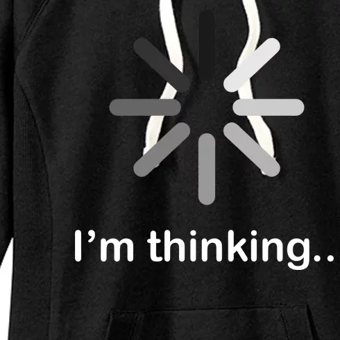 I'm Thinking Loading Logo Women's Fleece Hoodie