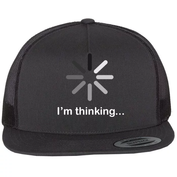 I'm Thinking Loading Logo Flat Bill Trucker Hat