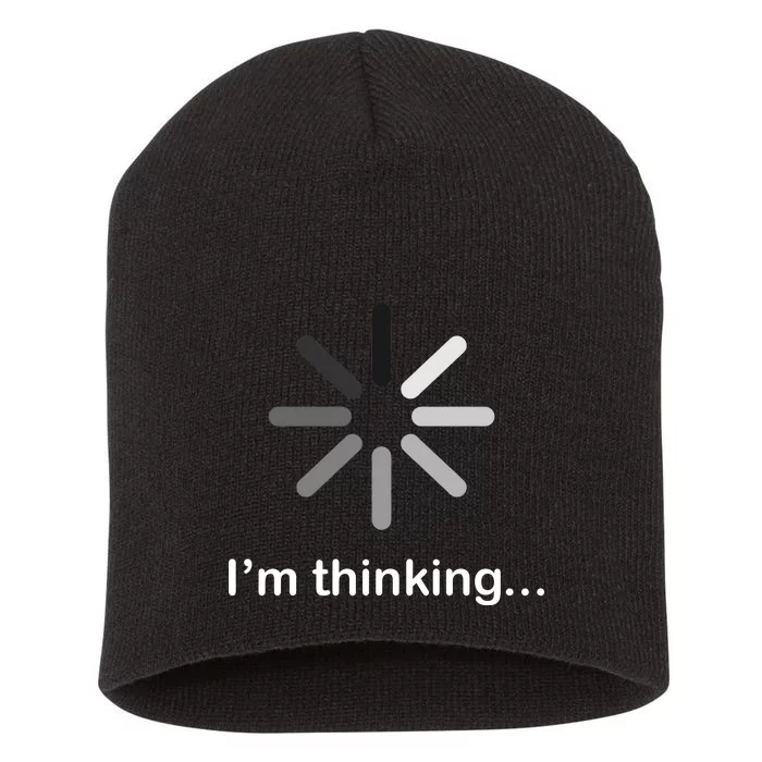 I'm Thinking Loading Logo Short Acrylic Beanie