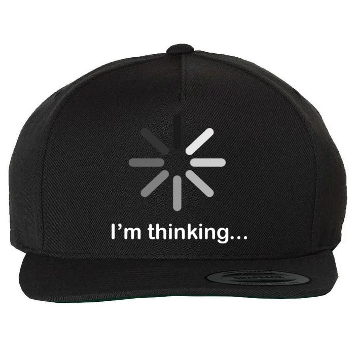 I'm Thinking Loading Logo Wool Snapback Cap