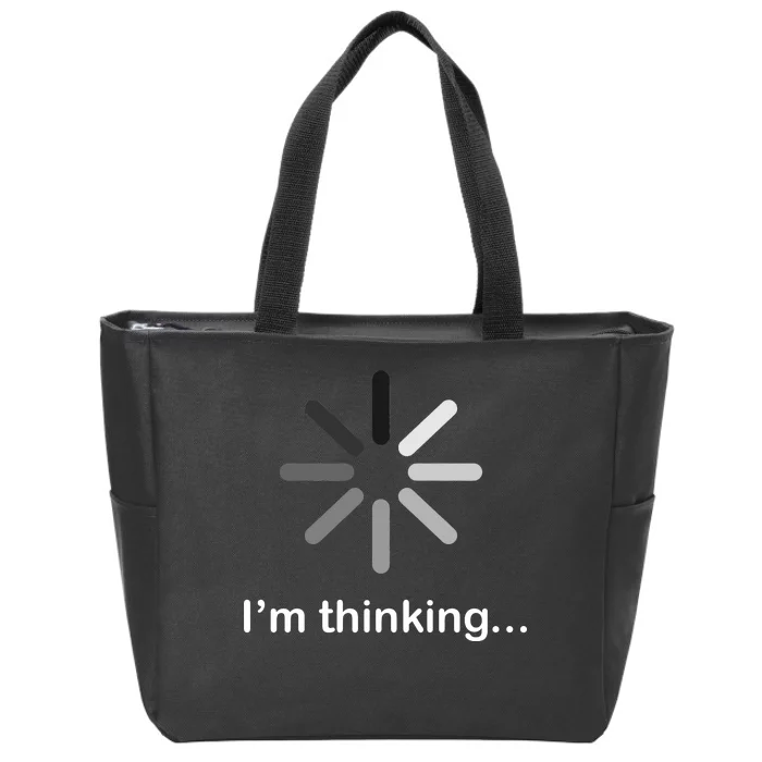 I'm Thinking Loading Logo Zip Tote Bag