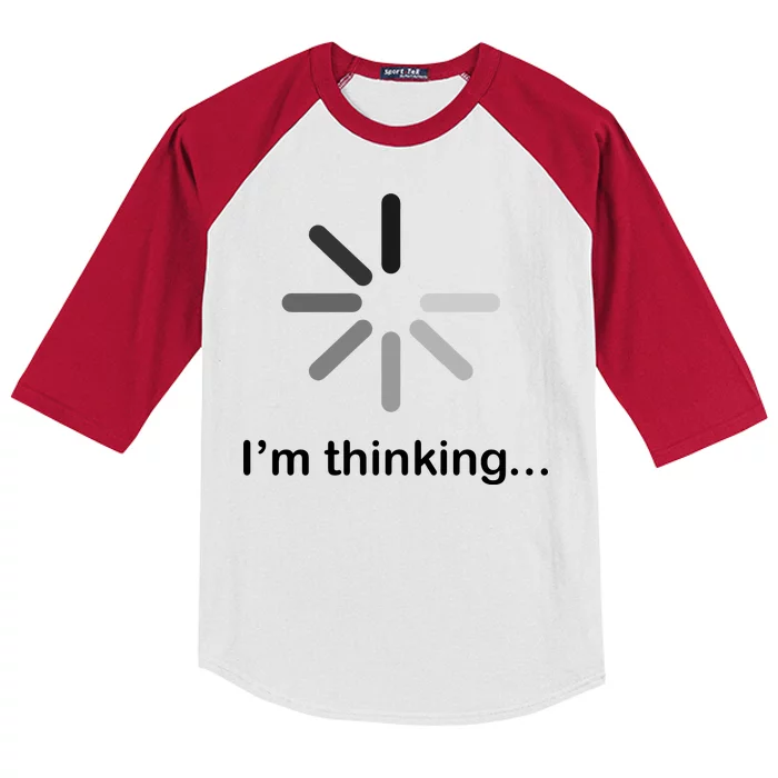 I'm Thinking Loading Logo Kids Colorblock Raglan Jersey