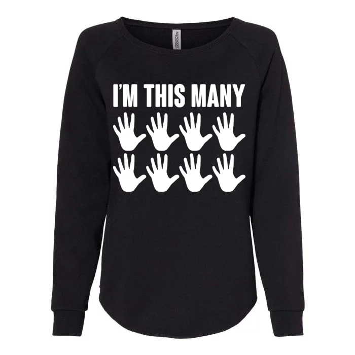 I'm This Many - 40th Birthday Womens California Wash Sweatshirt