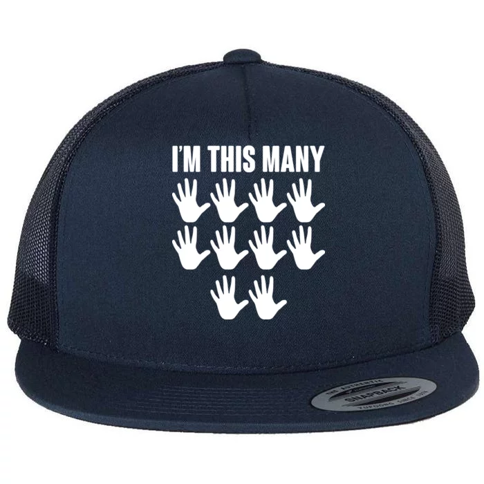 I'm This Many - 50th Birthday Flat Bill Trucker Hat