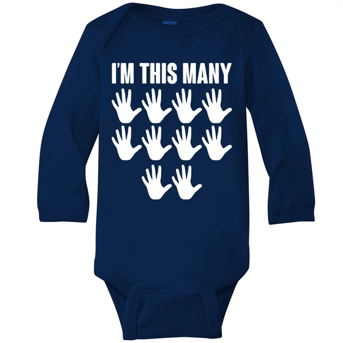 I'm This Many - 50th Birthday Baby Long Sleeve Bodysuit