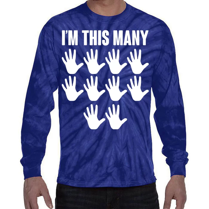 I'm This Many - 50th Birthday Tie-Dye Long Sleeve Shirt