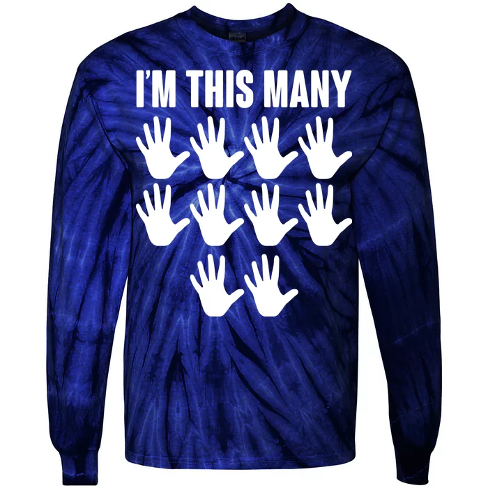 I'm This Many - 50th Birthday Tie-Dye Long Sleeve Shirt