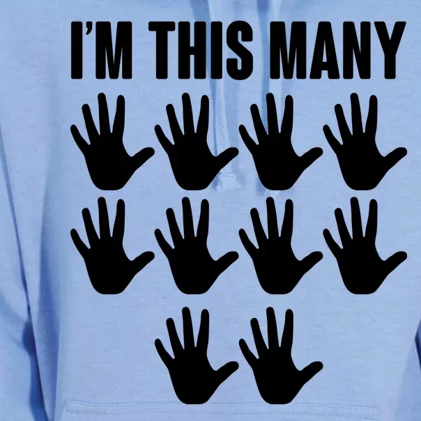 I'm This Many - 50th Birthday Unisex Surf Hoodie