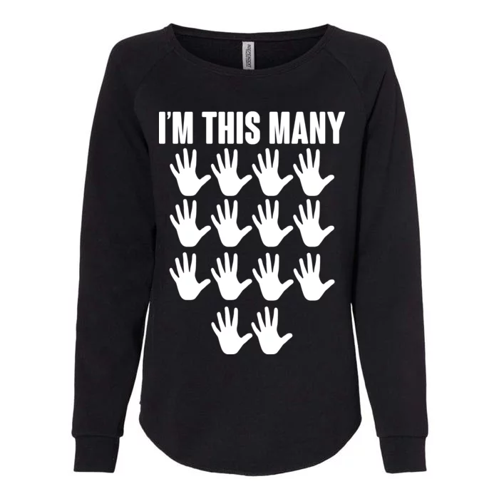 I'm This Many - 70th Birthday Womens California Wash Sweatshirt