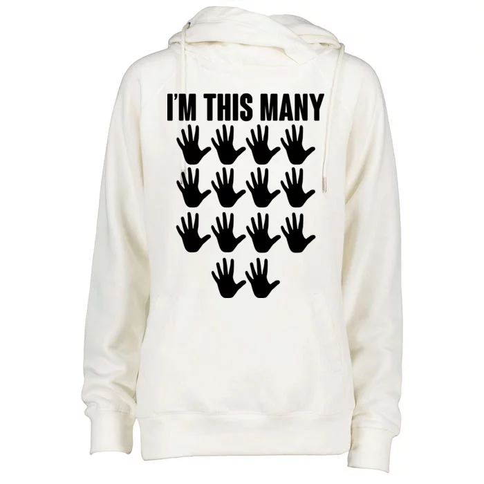 I'm This Many - 70th Birthday Womens Funnel Neck Pullover Hood