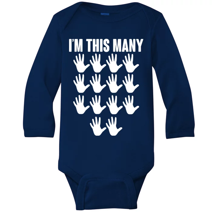 I'm This Many - 70th Birthday Baby Long Sleeve Bodysuit