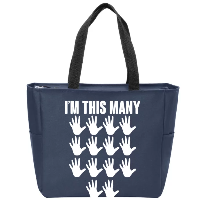 I'm This Many - 70th Birthday Zip Tote Bag