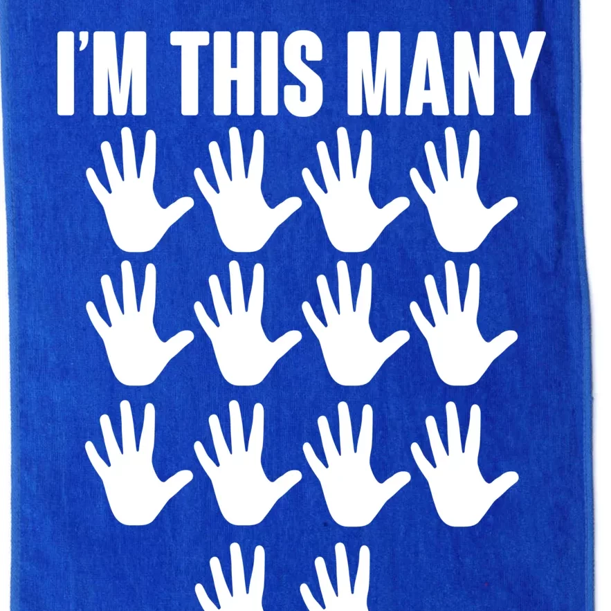 I'm This Many - 70th Birthday Platinum Collection Golf Towel