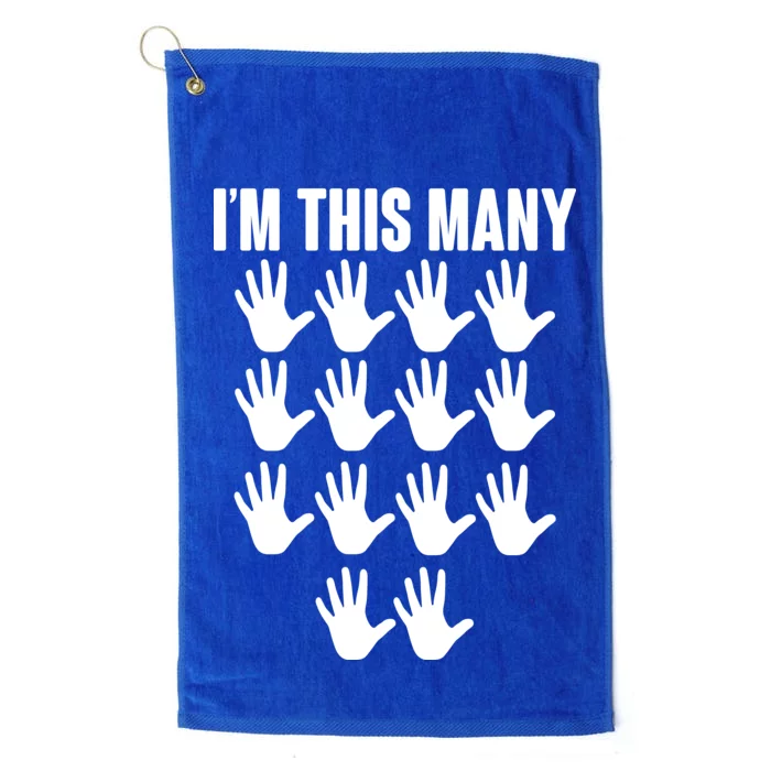 I'm This Many - 70th Birthday Platinum Collection Golf Towel