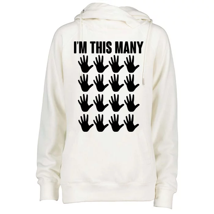 I'm This Many - 80th Birthday Womens Funnel Neck Pullover Hood