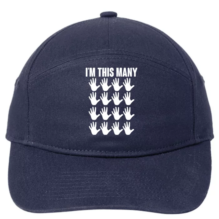 I'm This Many - 80th Birthday 7-Panel Snapback Hat