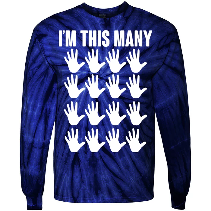 I'm This Many - 80th Birthday Tie-Dye Long Sleeve Shirt