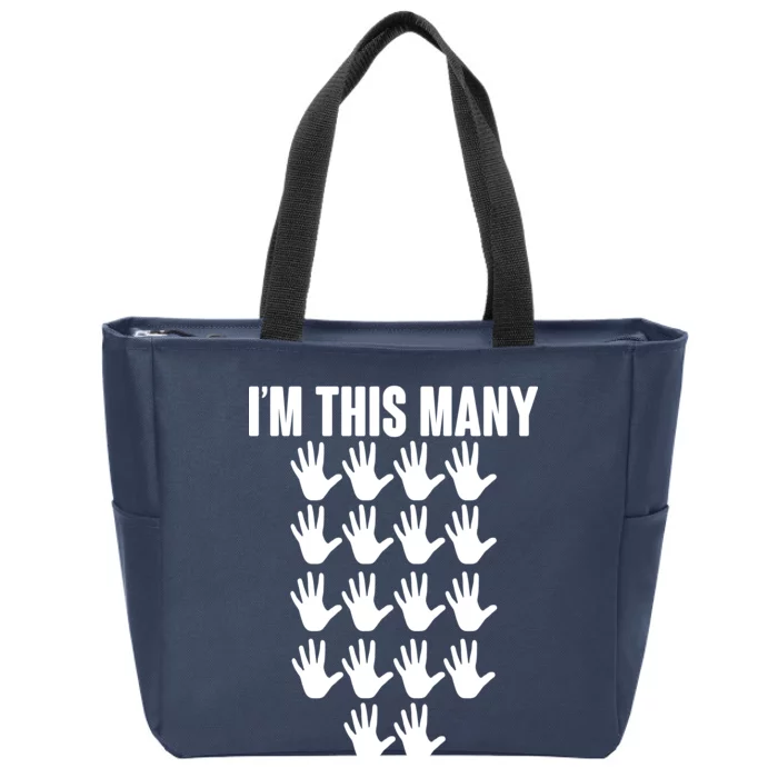 I'm This Many - 90th Birthday Zip Tote Bag