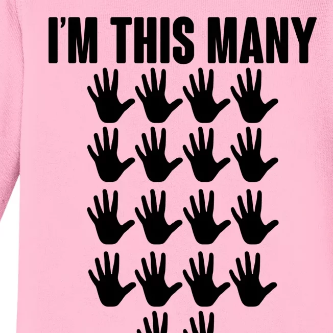 I'm This Many - 90th Birthday Baby Long Sleeve Bodysuit