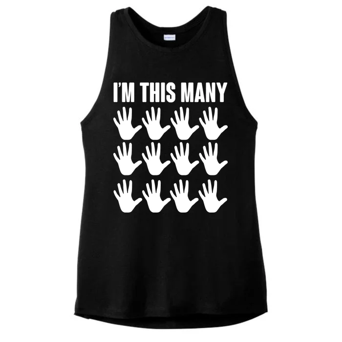 I'm This Many 60th Birthday Ladies Tri-Blend Wicking Tank