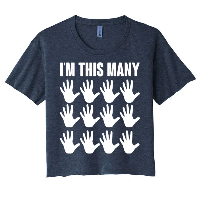 I'm This Many 60th Birthday Women's Crop Top Tee